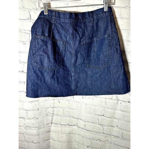 MADEWELL LADIES DENIM MINI WRAP SKIRT (6) WORN ONCE EUC A-151 - Picture 4 of 5